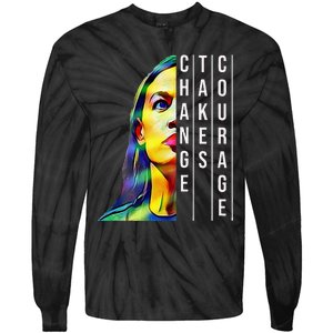 Alexandria Ocasio Cortez Aoc Feminist Political Tie-Dye Long Sleeve Shirt