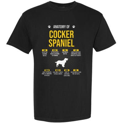 Anatomy Of Cocker Spaniel funny Dog Lover Garment-Dyed Heavyweight T-Shirt