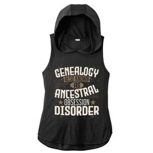 Ancestral Obsession Disorder Genealogist Ancestry Genealogy Ladies PosiCharge Tri-Blend Wicking Draft Hoodie Tank