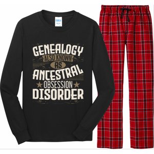 Ancestral Obsession Disorder Genealogist Ancestry Genealogy Long Sleeve Pajama Set