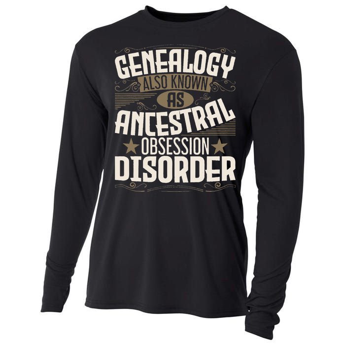 Ancestral Obsession Disorder Genealogist Ancestry Genealogy Cooling Performance Long Sleeve Crew