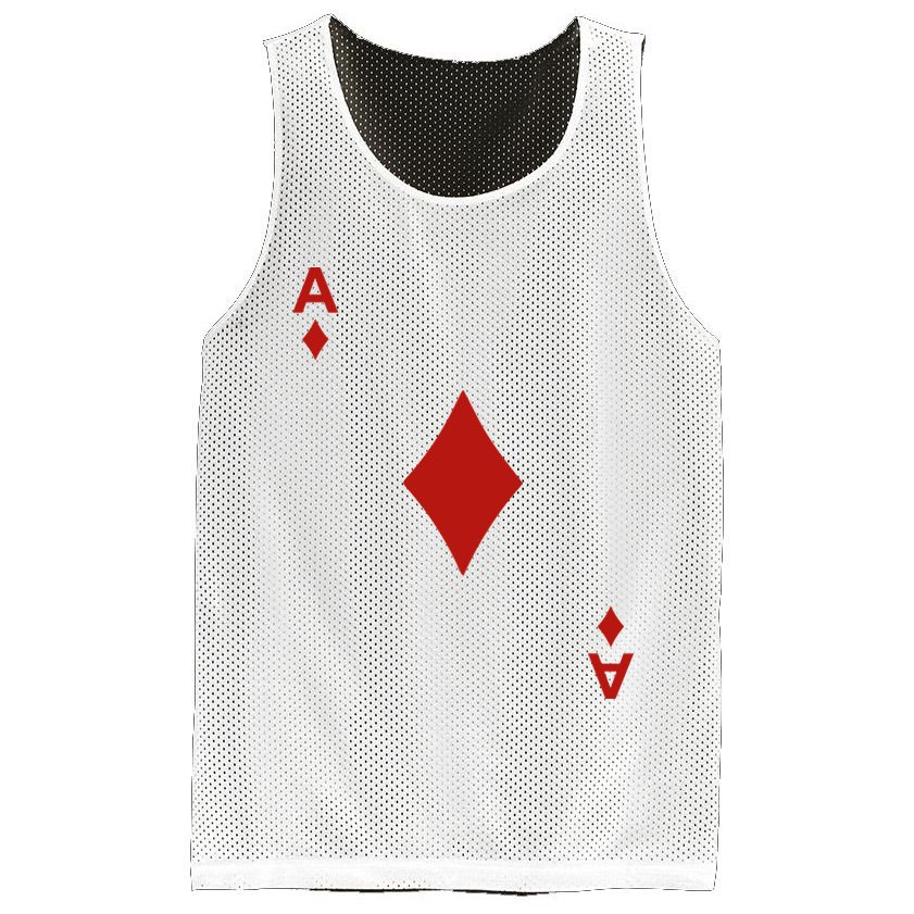 Ace Of Diamond Shirt Blackjack Cards Poker 21 A Shirt Mesh Reversible Basketball Jersey Tank
