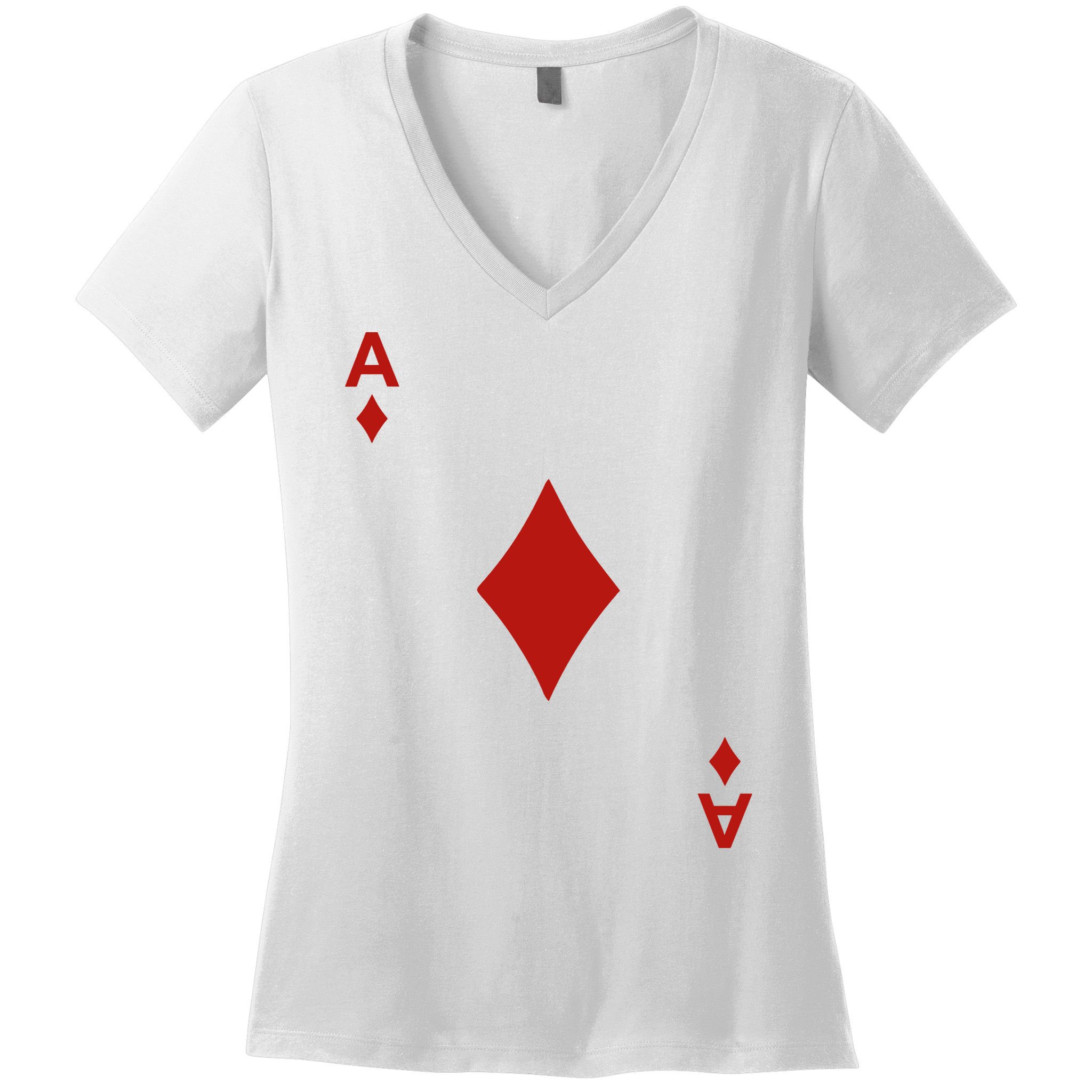 Ace Of Diamond Shirt Blackjack Cards Poker 21 A Shirt Women's V-Neck T-Shirt