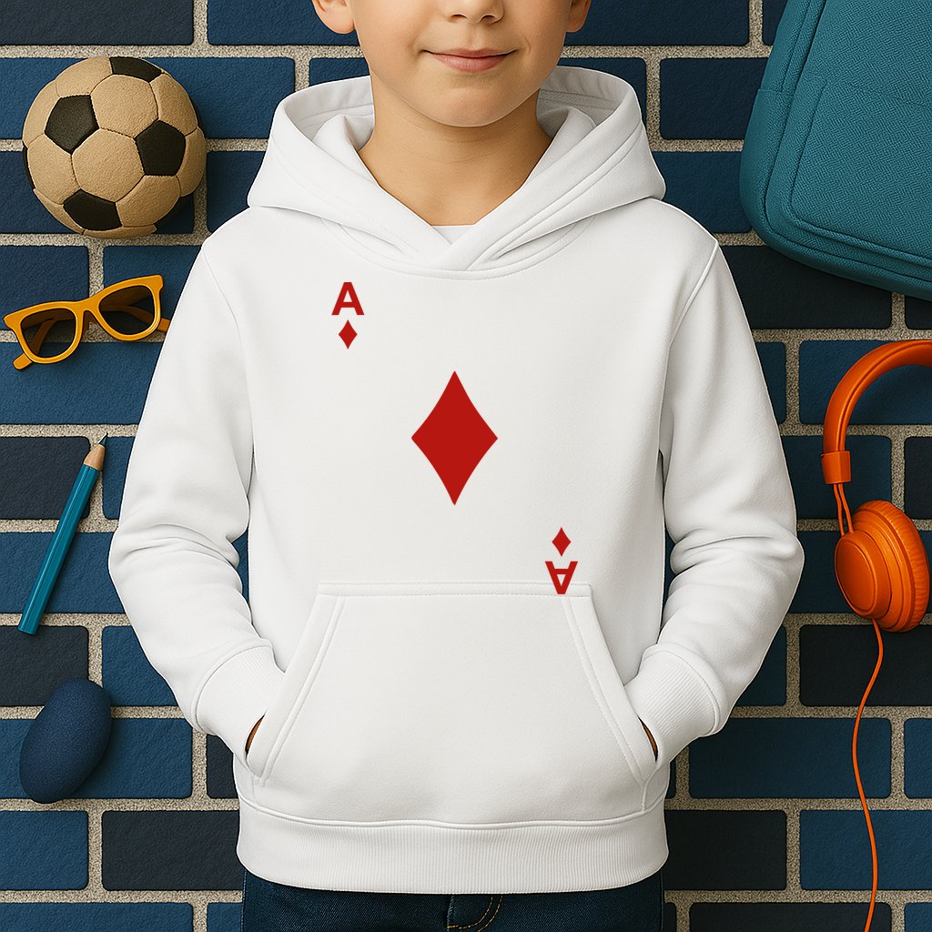Ace Of Diamond Shirt Blackjack Cards Poker 21 A Shirt Kids Hoodie