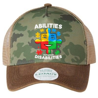 Abilities Outweigh Disabilities Autism Awareness Inspiring Legacy Tie Dye Trucker Hat