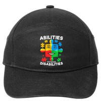 Abilities Outweigh Disabilities Autism Awareness Inspiring 7-Panel Snapback Hat