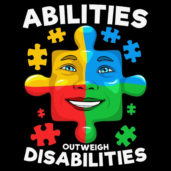 Abilities Outweigh Disabilities Autism Awareness Inspiring Drawstring Bag