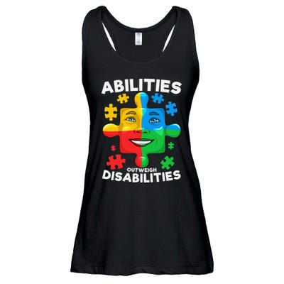 Abilities Outweigh Disabilities Autism Awareness Inspiring Ladies Essential Flowy Tank