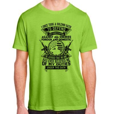 AMERICAN Oath Defend The Constitution Army Veteran Adult ChromaSoft Performance T-Shirt