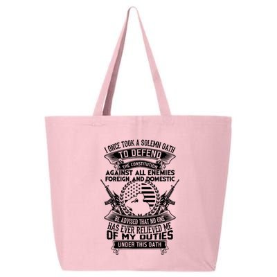 AMERICAN Oath Defend The Constitution Army Veteran 25L Jumbo Tote