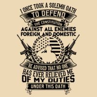 AMERICAN Oath Defend The Constitution Army Veteran Zip Tote Bag