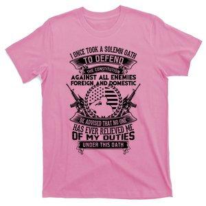 AMERICAN Oath Defend The Constitution Army Veteran T-Shirt