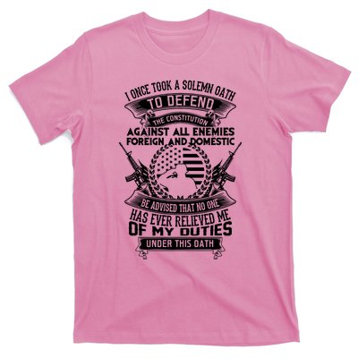 AMERICAN Oath Defend The Constitution Army Veteran T-Shirt