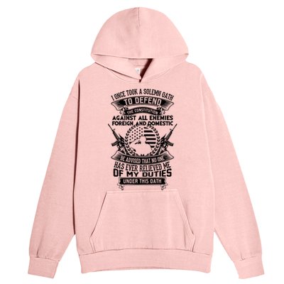 AMERICAN Oath Defend The Constitution Army Veteran Urban Pullover Hoodie