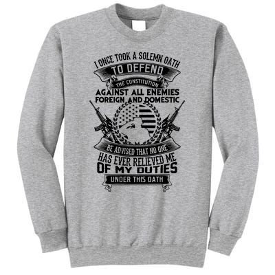 AMERICAN Oath Defend The Constitution Army Veteran Sweatshirt