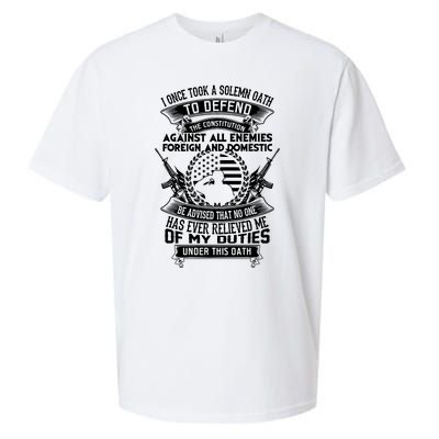 AMERICAN Oath Defend The Constitution Army Veteran Sueded Cloud Jersey T-Shirt