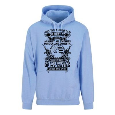 AMERICAN Oath Defend The Constitution Army Veteran Unisex Surf Hoodie