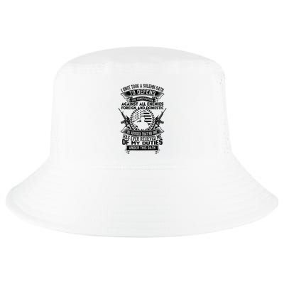 AMERICAN Oath Defend The Constitution Army Veteran Cool Comfort Performance Bucket Hat