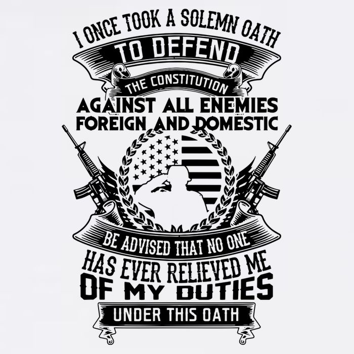 AMERICAN Oath Defend The Constitution Army Veteran Garment-Dyed Sweatshirt