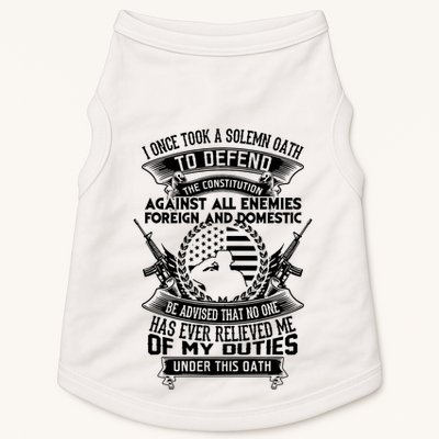 AMERICAN Oath Defend The Constitution Army Veteran Doggie Tank