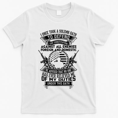 AMERICAN Oath Defend The Constitution Army Veteran T-Shirt