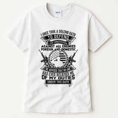 AMERICAN Oath Defend The Constitution Army Veteran Tall T-Shirt