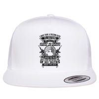AMERICAN Oath Defend The Constitution Army Veteran Flat Bill Trucker Hat