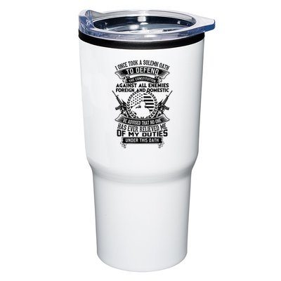 AMERICAN Oath Defend The Constitution Army Veteran Tumbler