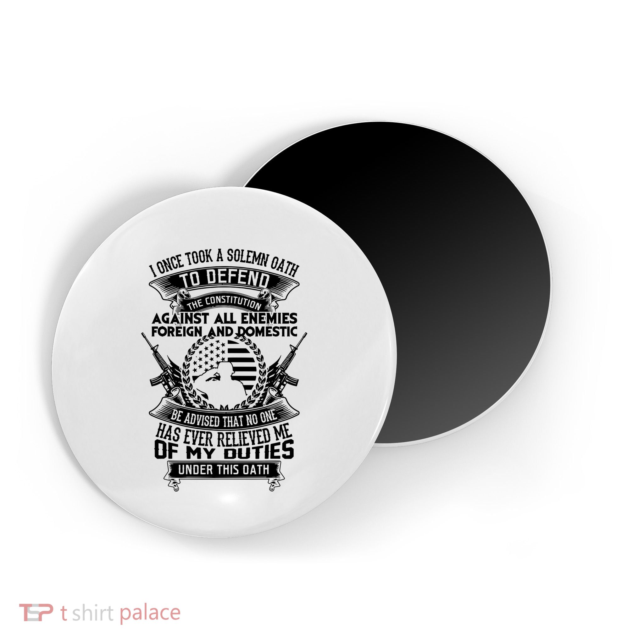 AMERICAN Oath Defend The Constitution Army Veteran Magnet