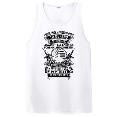 AMERICAN Oath Defend The Constitution Army Veteran PosiCharge Competitor Tank