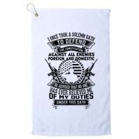 AMERICAN Oath Defend The Constitution Army Veteran Golf Towel