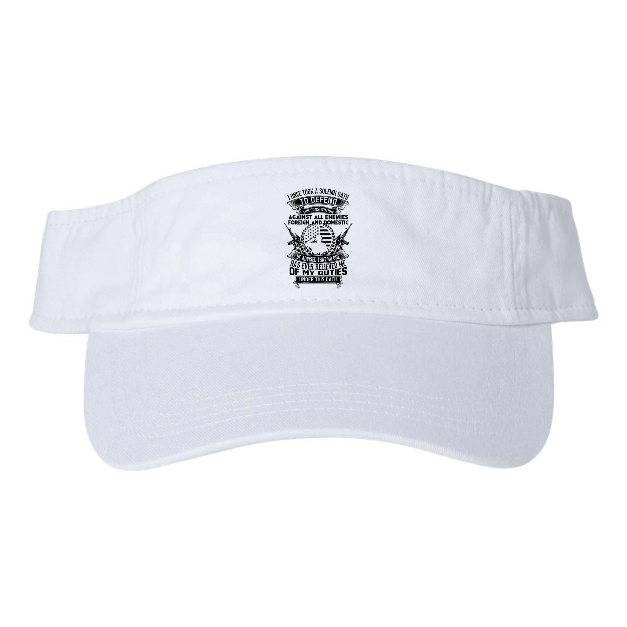 AMERICAN Oath Defend The Constitution Army Veteran Visor