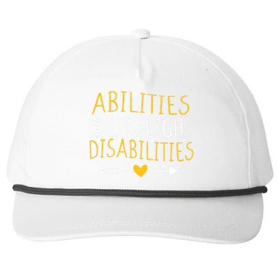 Abilities Outweigh Disabilities Autism Awareness Snapback Five-Panel Rope Hat