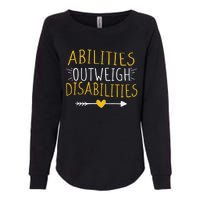 Abilities Outweigh Disabilities Autism Awareness m.e.n Wom.e.n Long Sleeve Womens California Wash Sweatshirt