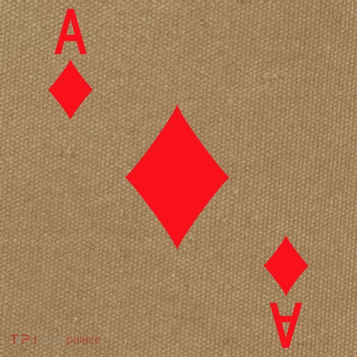 Ace Of Diamonds Playing Card Cotton Canvas Backpack