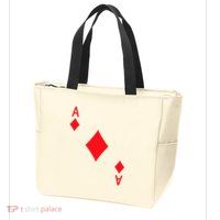 Ace Of Diamonds Playing Card Zip Tote Bag