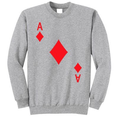 Ace Of Diamonds Playing Card Tall Sweatshirt