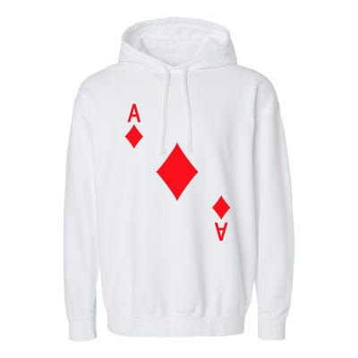 Ace Of Diamonds Playing Card Garment-Dyed Fleece Hoodie