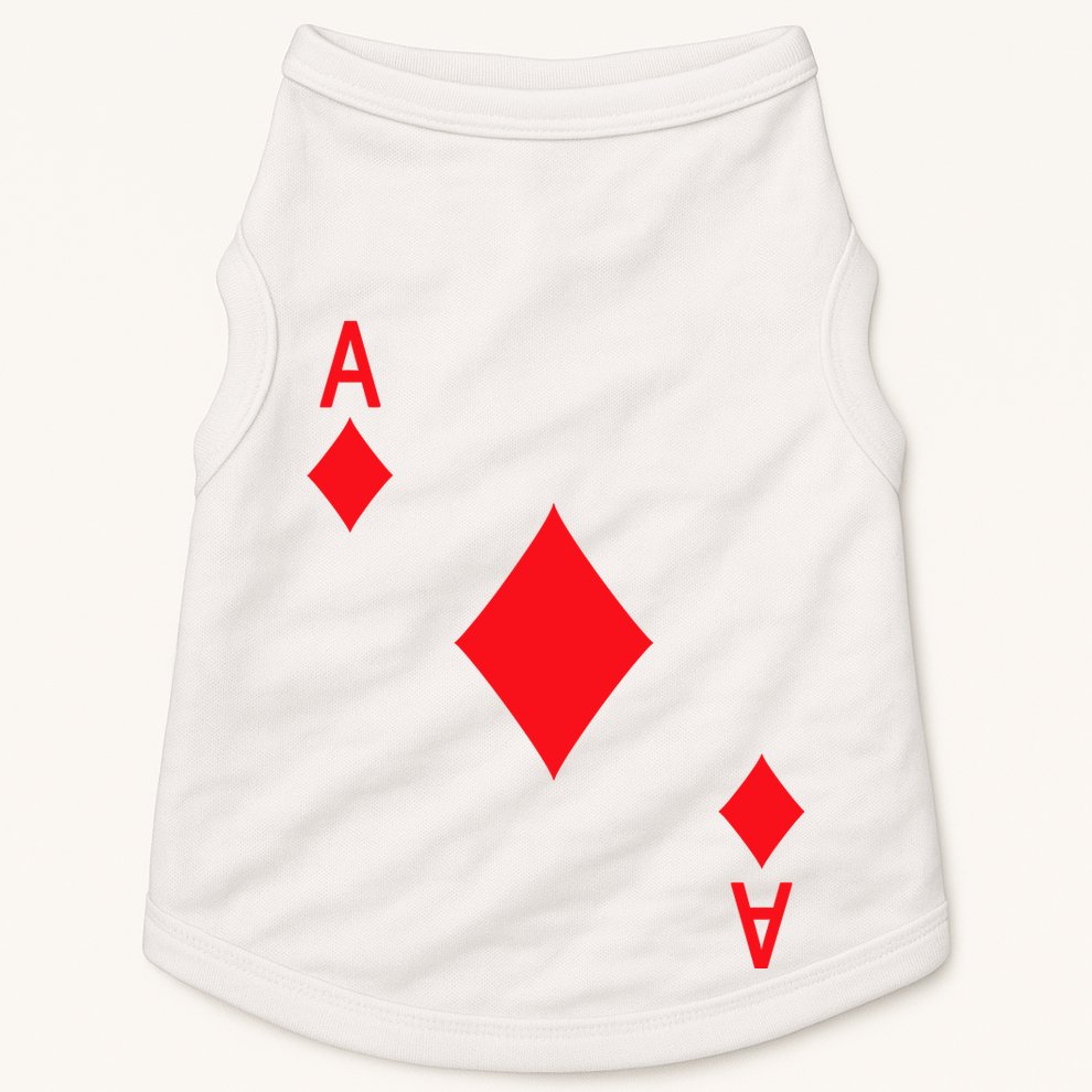 Ace Of Diamonds Playing Card Doggie Tank