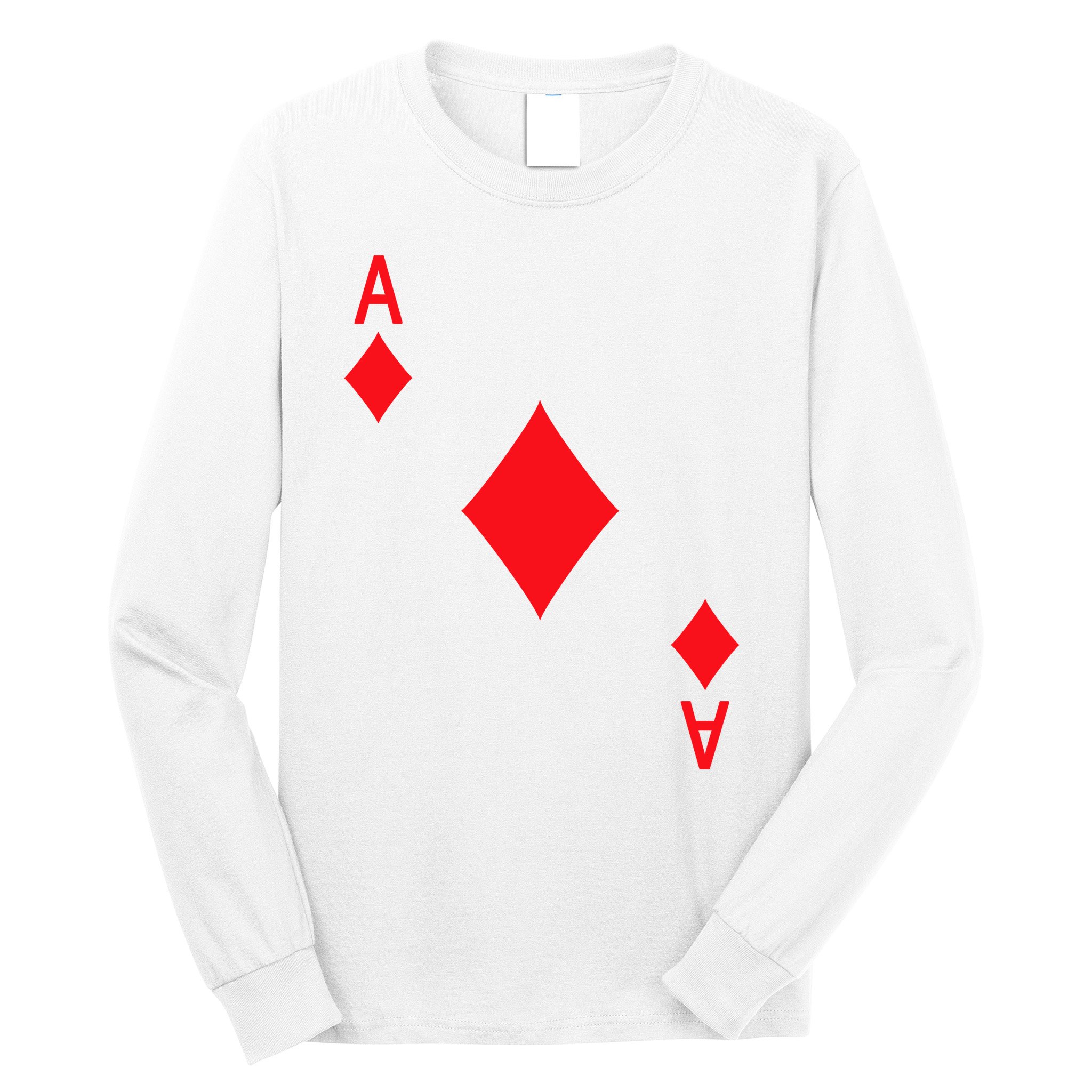 Ace Of Diamonds Playing Card Long Sleeve Shirt