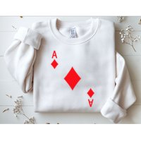 Ace Of Diamonds Playing Card Sweatshirt