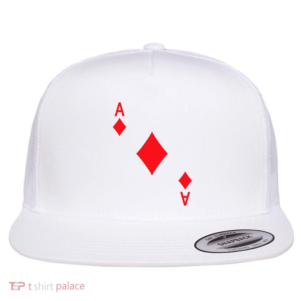 Ace Of Diamonds Playing Card Flatbill Hat