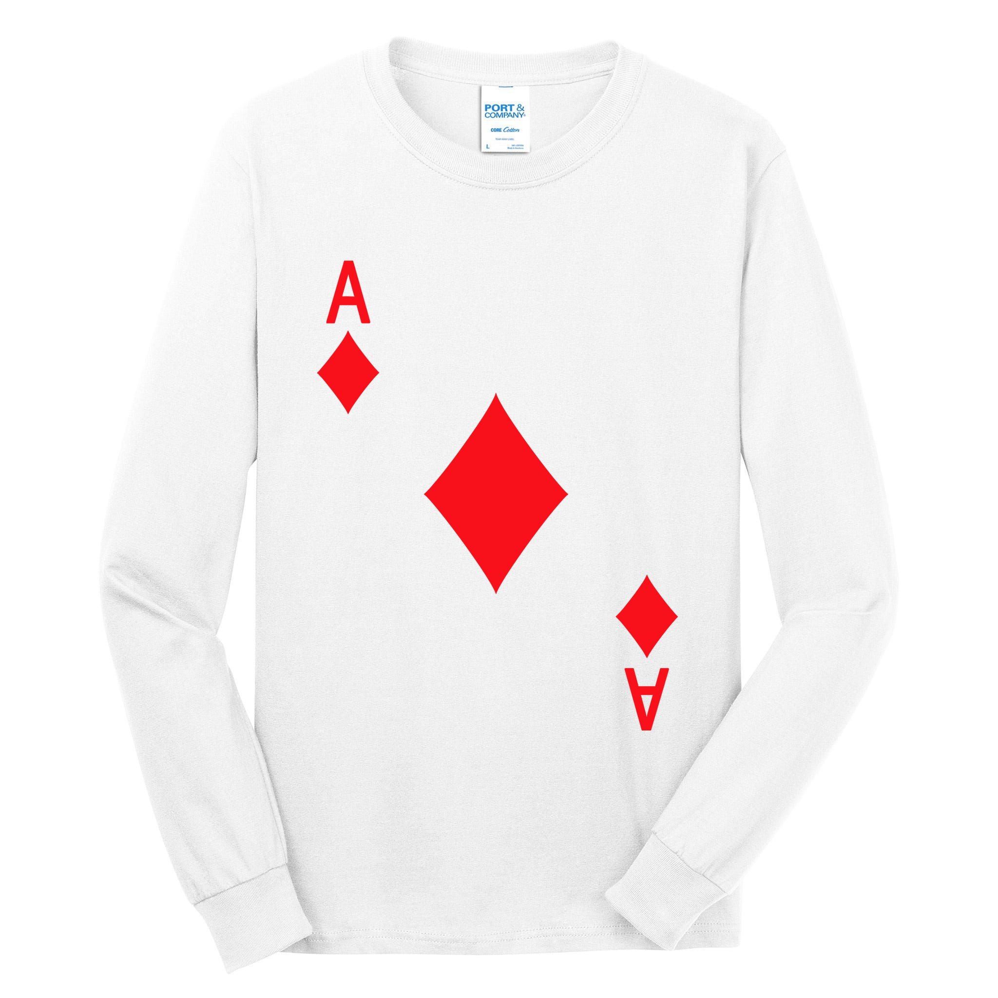 Ace Of Diamonds Playing Card Tall Long Sleeve T-Shirt