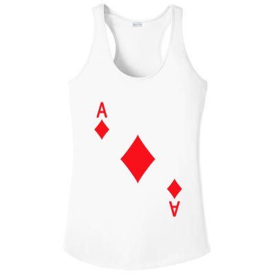 Ace Of Diamonds Playing Card Ladies PosiCharge Competitor Racerback Tank