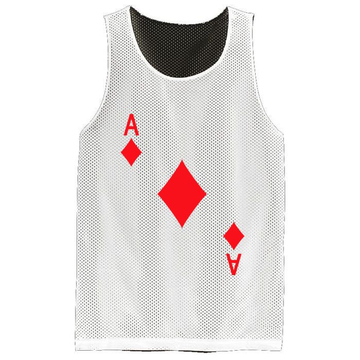 Ace Of Diamonds Playing Card Mesh Reversible Basketball Jersey Tank
