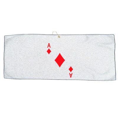 Ace Of Diamonds Playing Card Large Microfiber Waffle Golf Towel