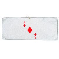 Ace Of Diamonds Playing Card Large Microfiber Waffle Golf Towel