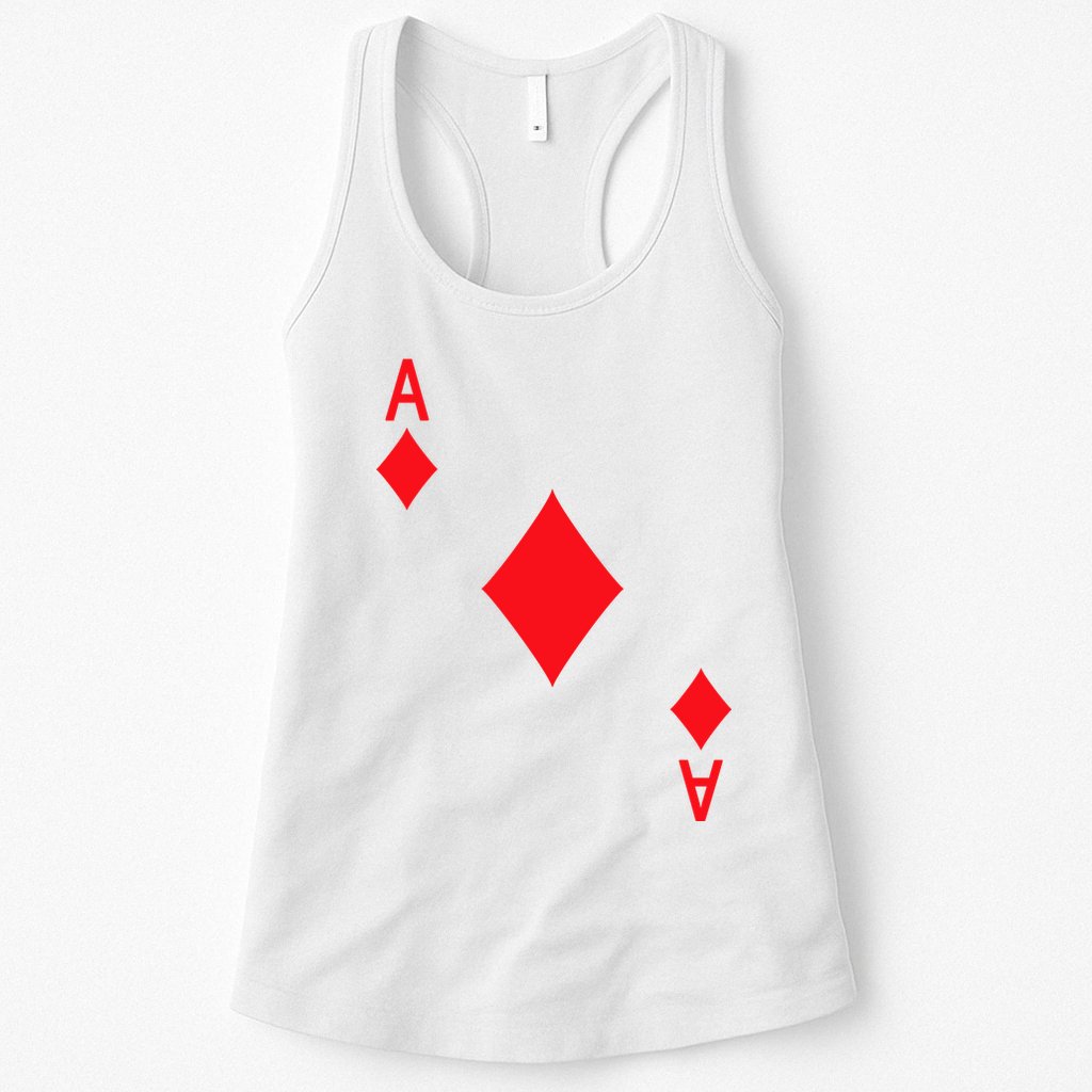 Ace Of Diamonds Playing Card Womens Tank Top