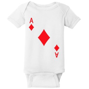 Ace Of Diamonds Playing Card Baby Bodysuit