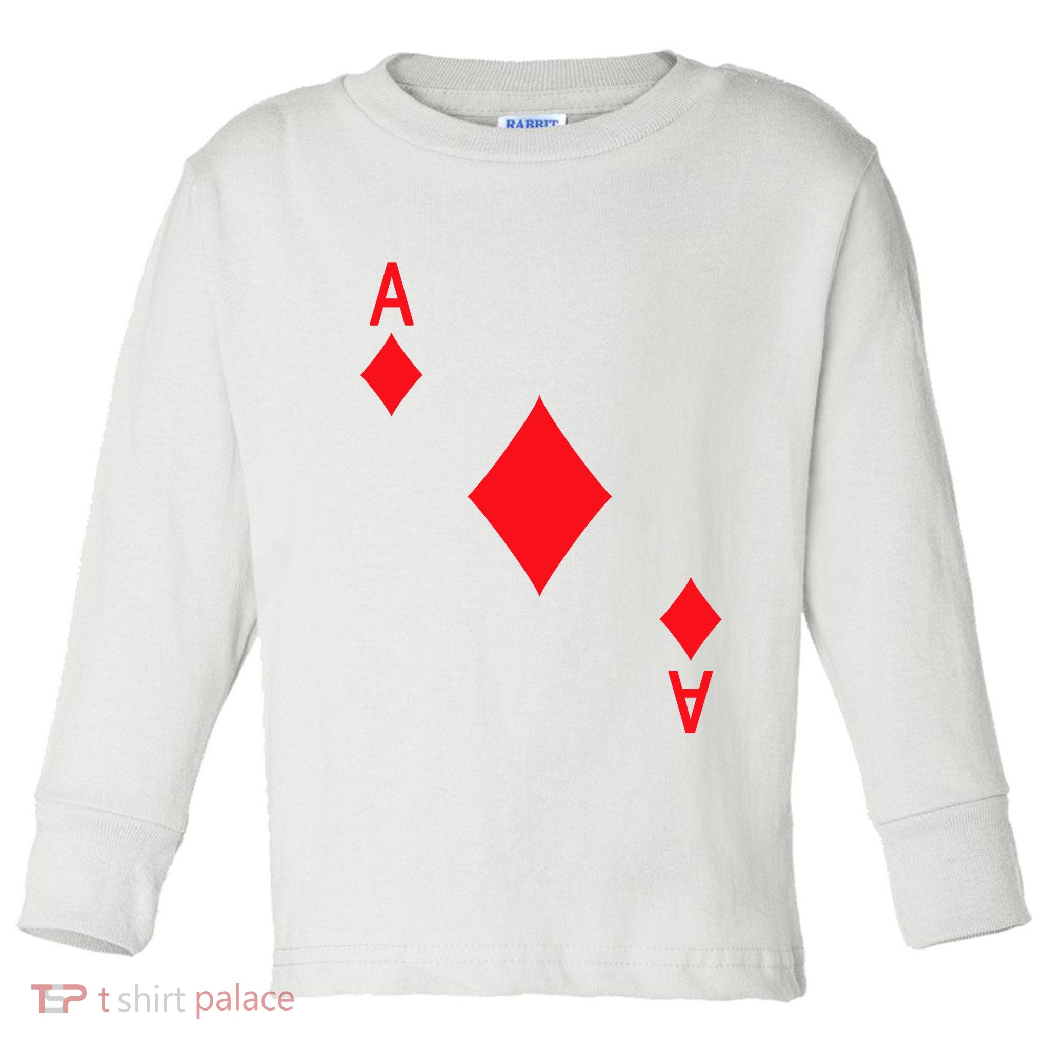 Ace Of Diamonds Playing Card Toddler Long Sleeve Shirt